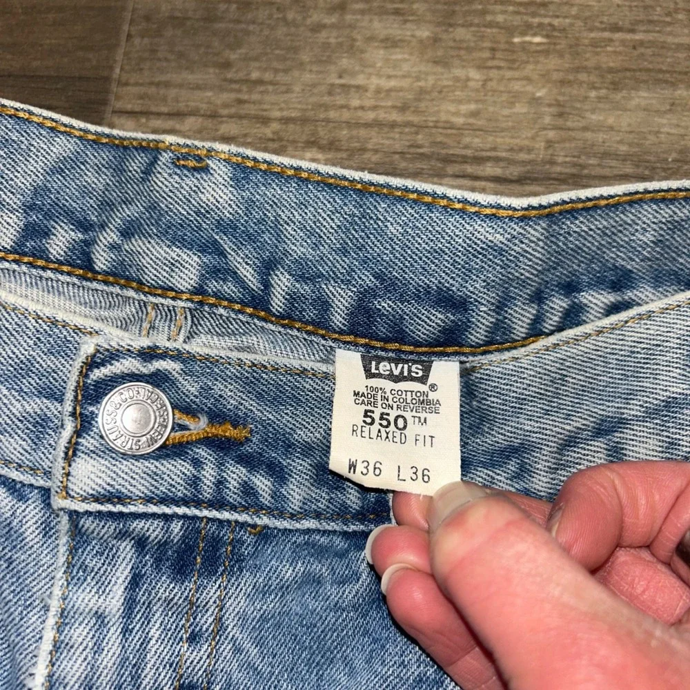 Vintage‎ Distressed Levi's 550 Denim Jeans Men Size 36x36 90s Relaxed Fit 1999